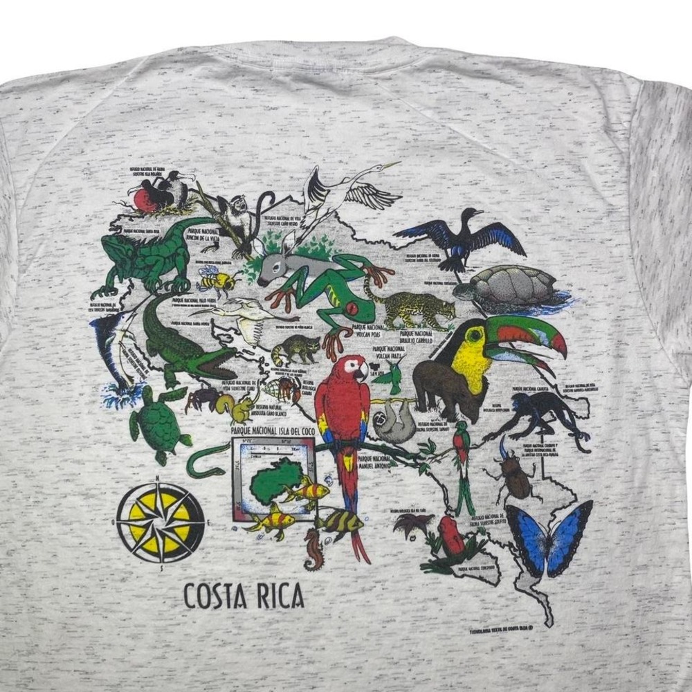 Vintage Costa Rica national parks x nature animals birds shirt‎